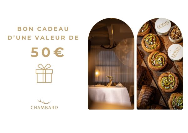 BON CADEAU D'UNE VALEUR DE 50€
